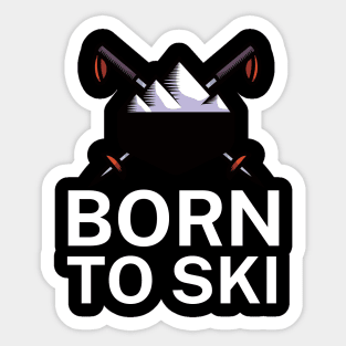 Born to ski Sticker